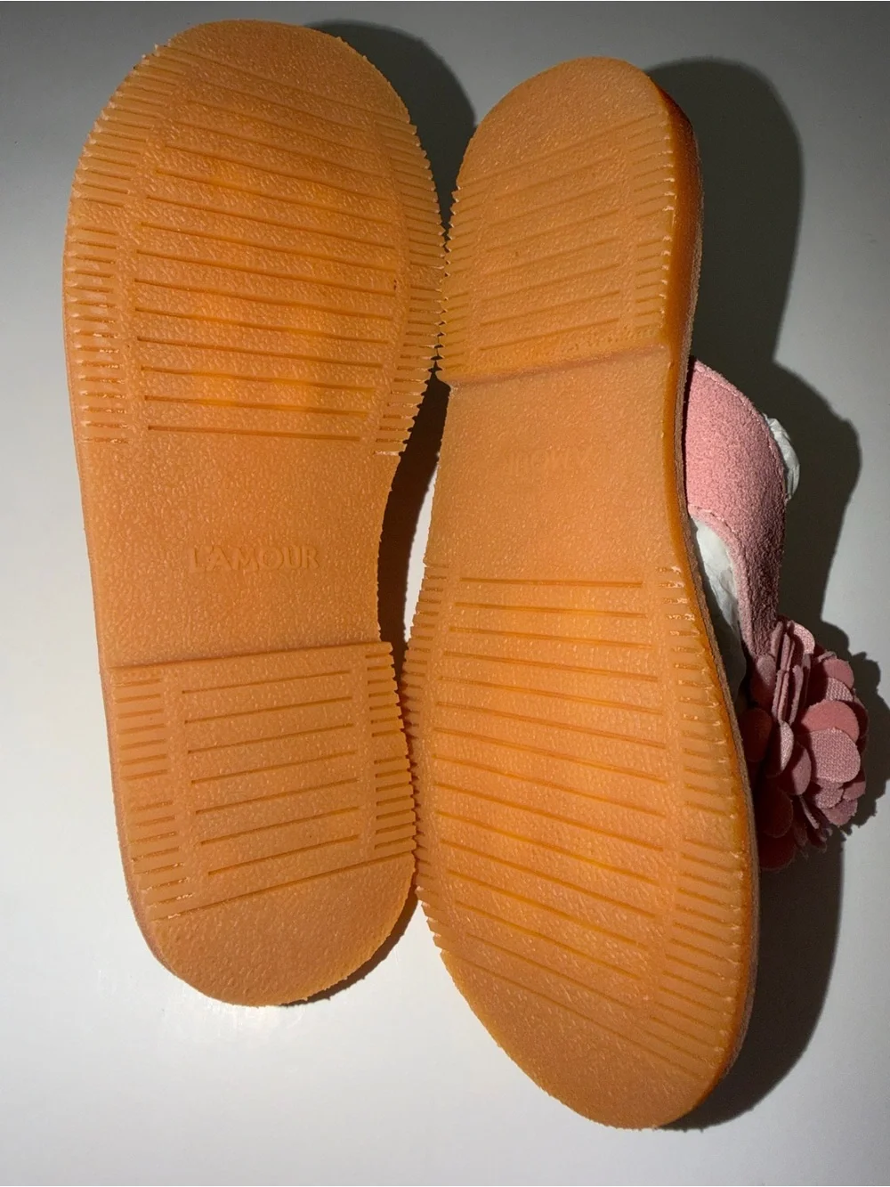 NWT L’Amour Girls Size 11 Pink Flower Thong Sandals |